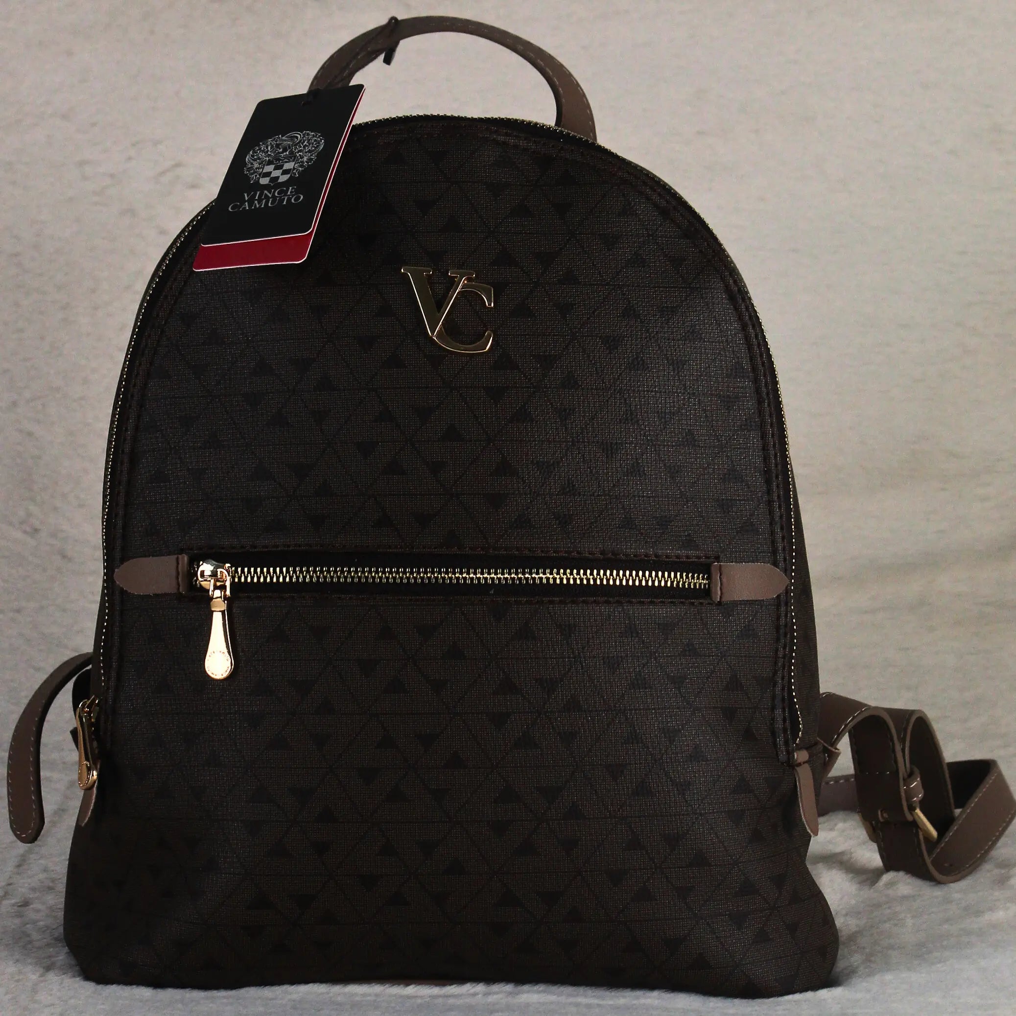 Vince Camuto Women’s Backpack – Dark Brown Textured Faux Leather