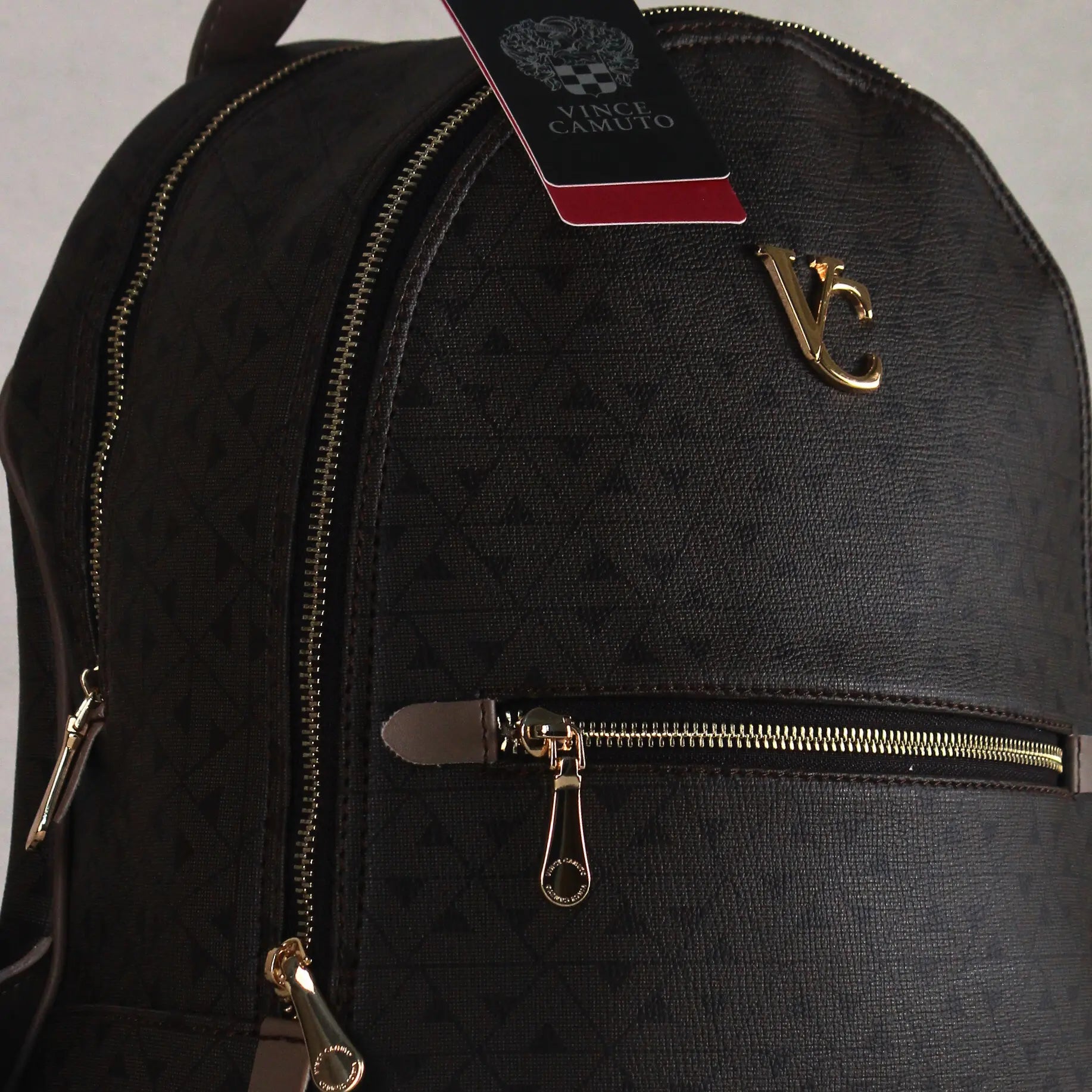 Vince Camuto Women’s Backpack – Dark Brown Textured Faux Leather