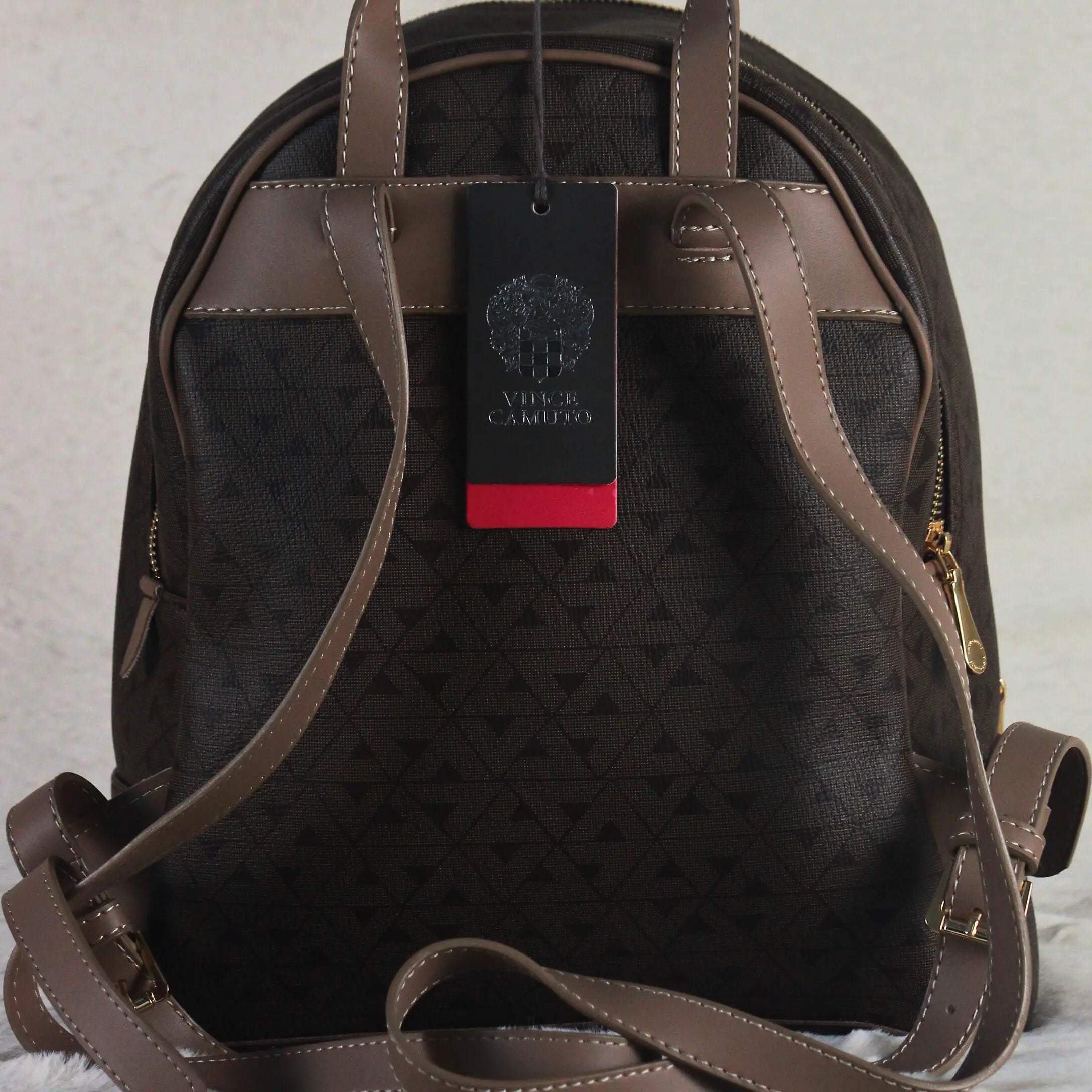 Vince Camuto Women’s Backpack – Dark Brown Textured Faux Leather