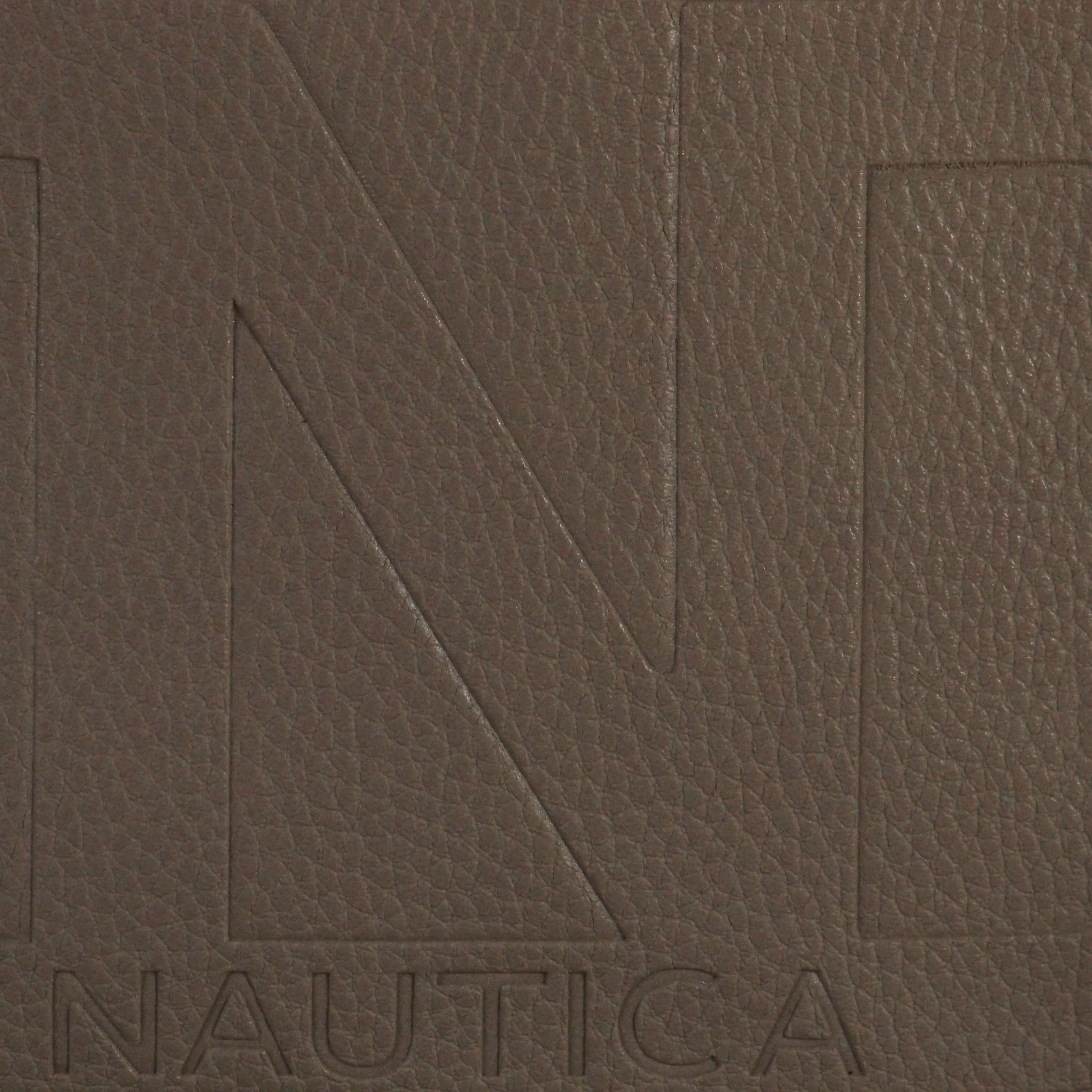 Nautica Women’s Embossed Logo Backpack – Beige Textured Faux Leather