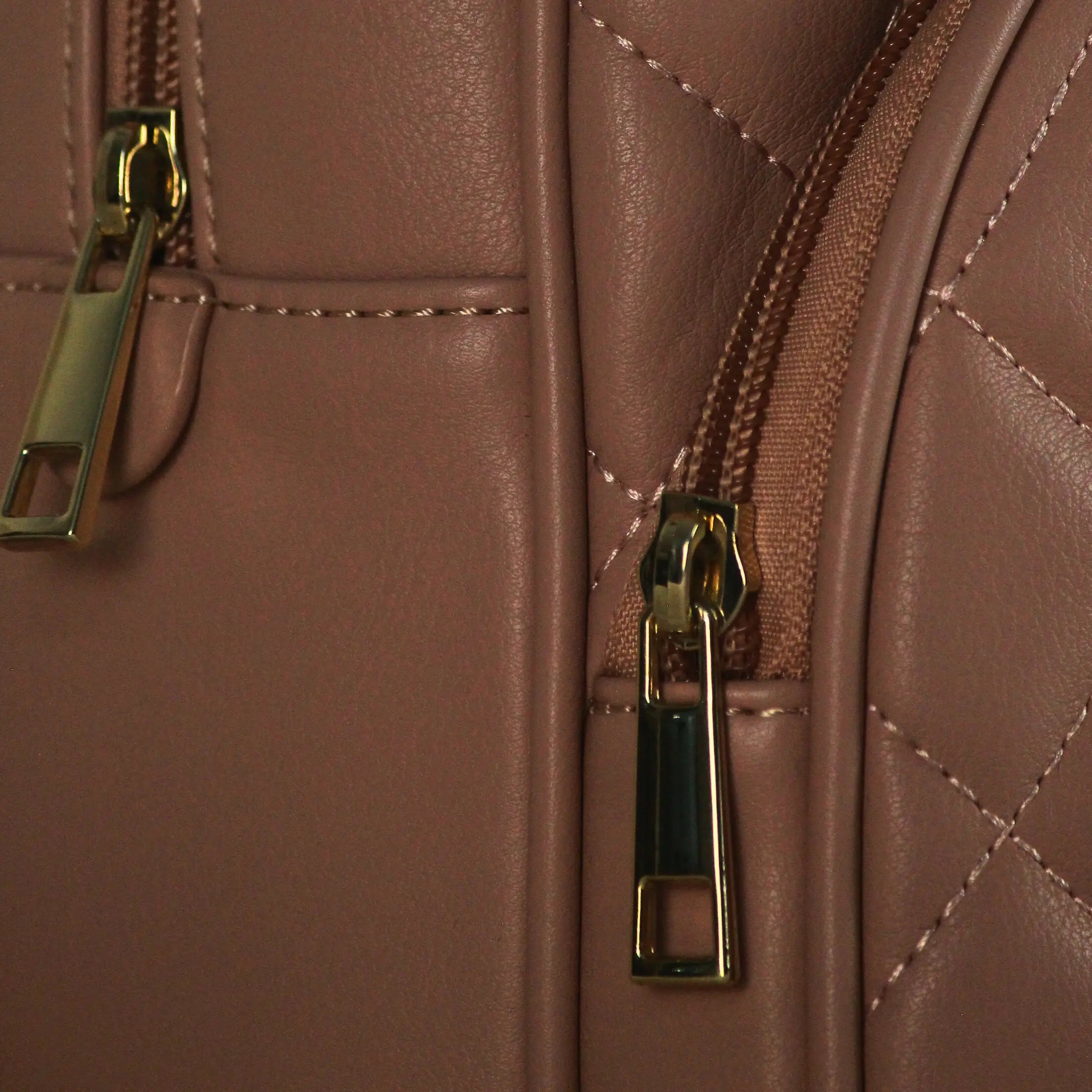 Cavalli Class Women’s Quilted Mini Backpack – Rose Pink Designer Faux Leather