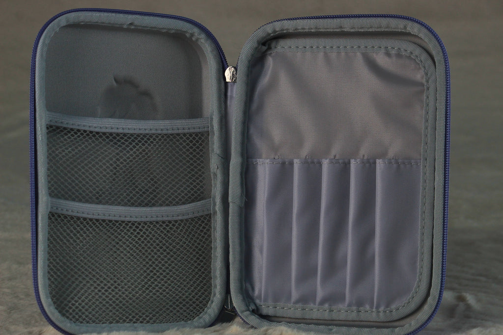 Rock My World Hard Pencil Case – Large Indigo Blue 3D Character School Organizer for Boys