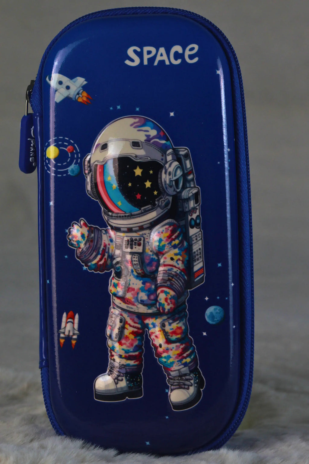 Astronaut Dark Blue Hard Shell Medium Pencil Case for Kids | Space Theme Stationery Box | School Supply Organizer Pakistan