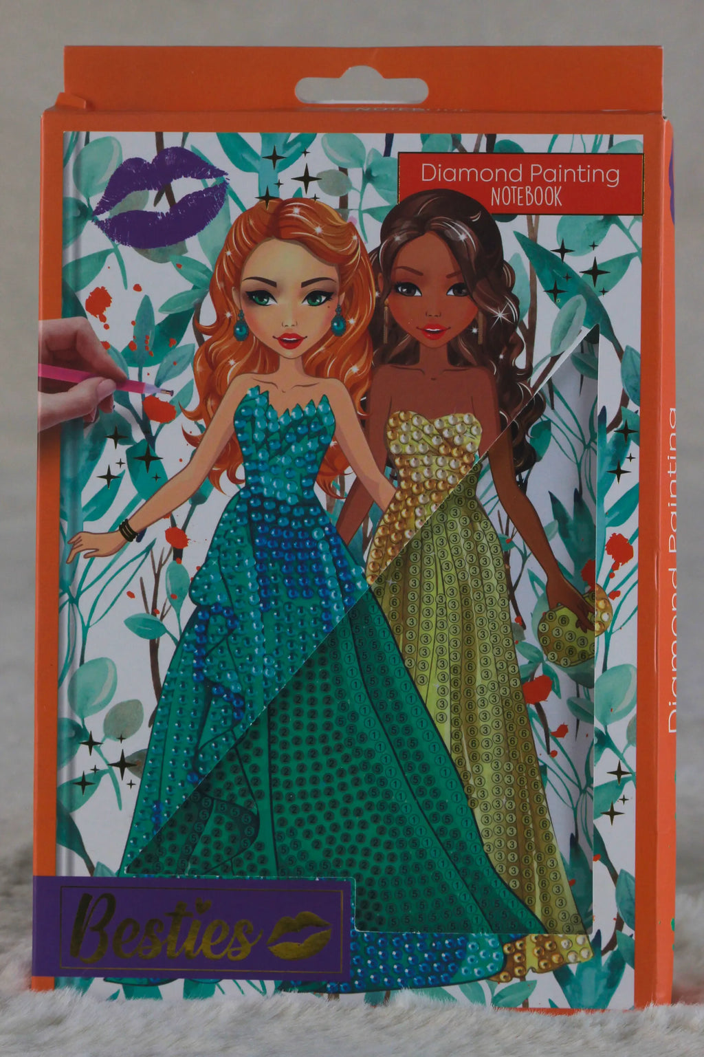 Diamond Painting Notebook – Besties Edition | A5 Lined DIY Craft Journal for Kids