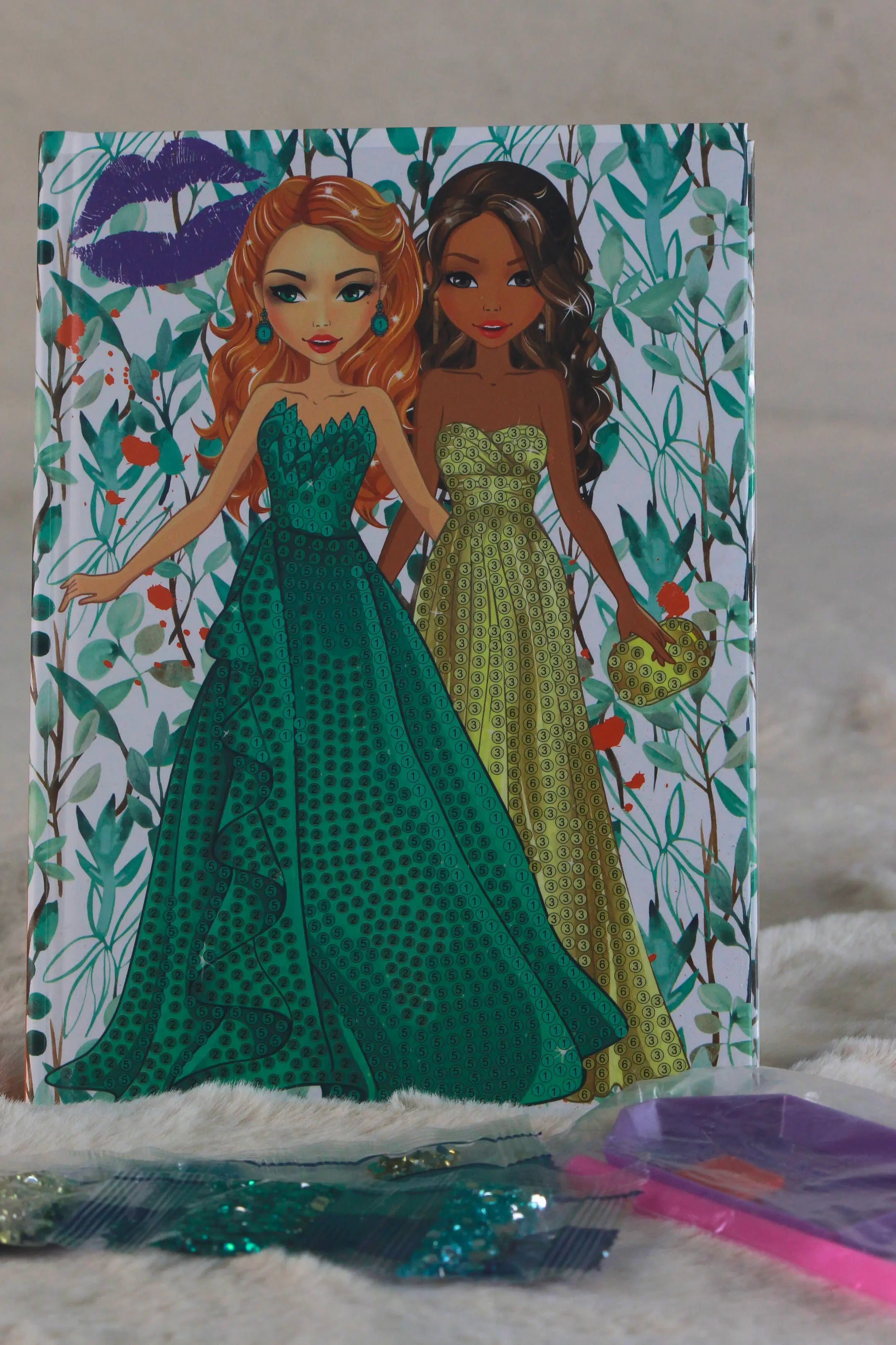 Diamond Painting Notebook – Besties Edition | A5 Lined DIY Craft Journal for Kids