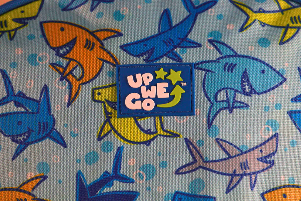 UP WE GO Shark Kids Backpack – Blue | School, Kindergarten & Travel Bag
