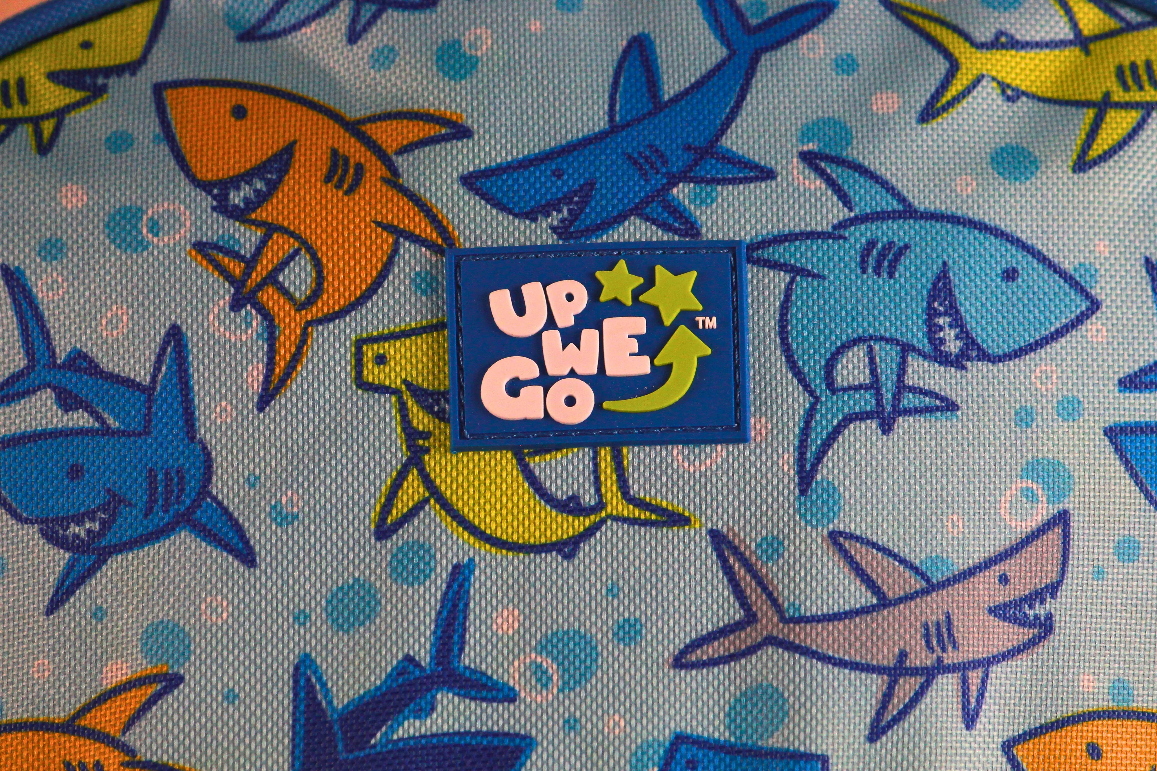 UP WE GO Shark Kids Backpack – Blue | School, Kindergarten & Travel Bag