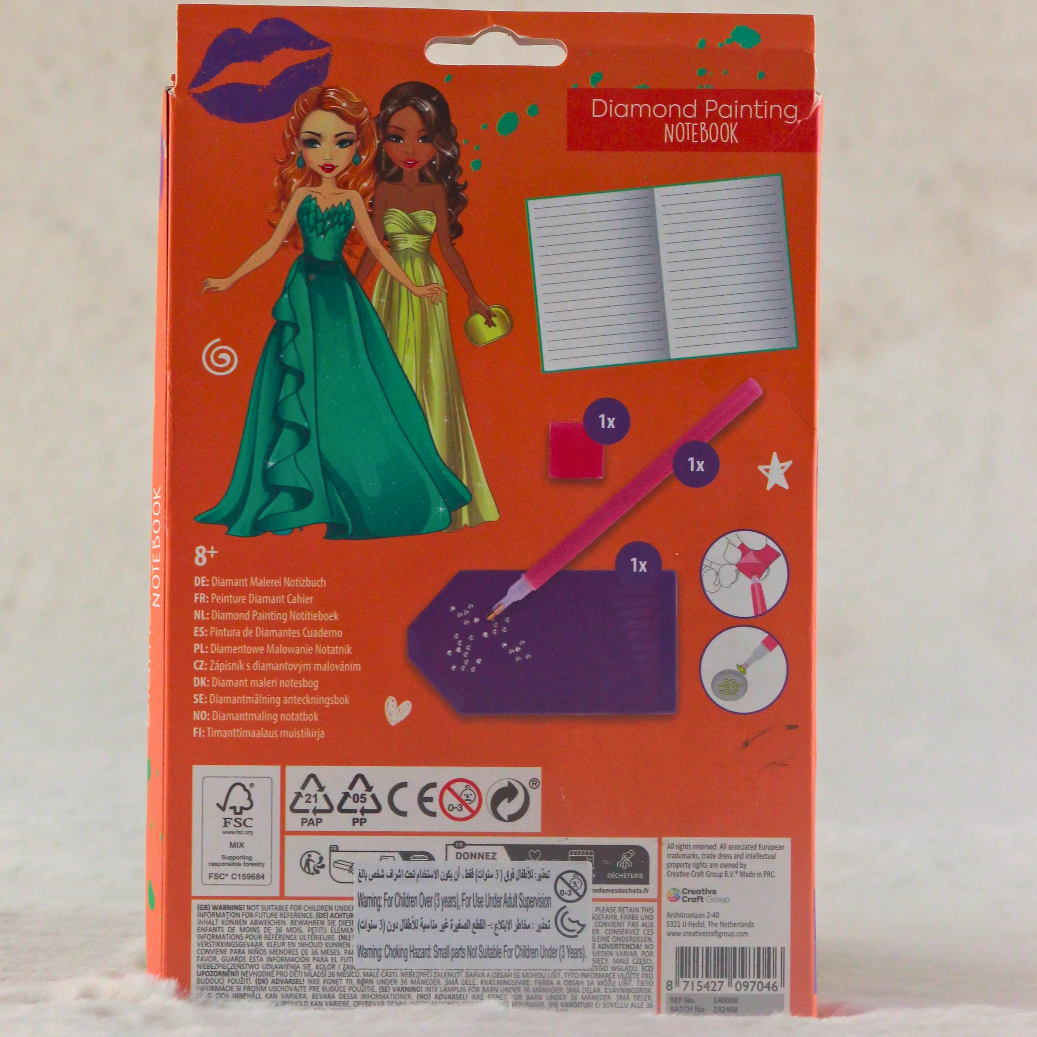 Diamond Painting Notebook – Besties Edition | A5 Lined DIY Craft Journal for Kids