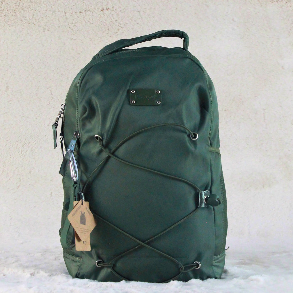 Bearpaw Army Moss Green Trail Backpack – Branded Imported – Outdoor / University / Travel Utility