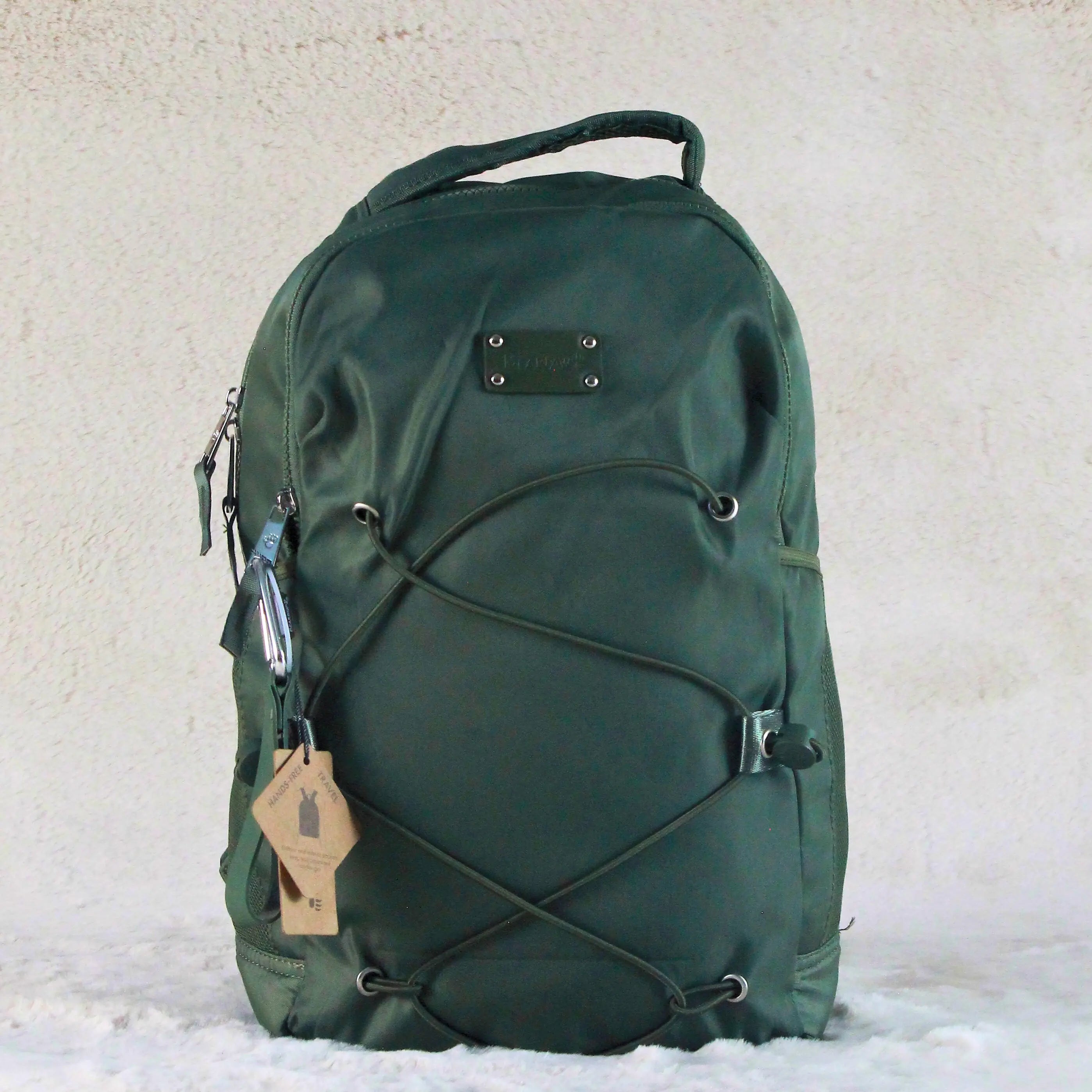 Bearpaw Army Moss Green Trail Backpack – Branded Imported – Outdoor / University / Travel Utility