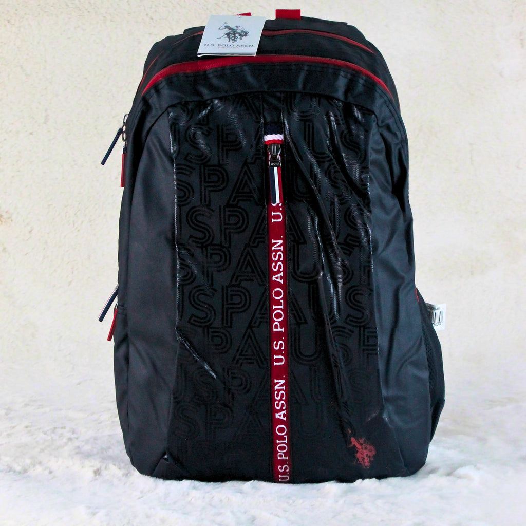 U.S. Polo Assn. Black Laptop Backpack – Branded Imported – Premium University / Office / Travel