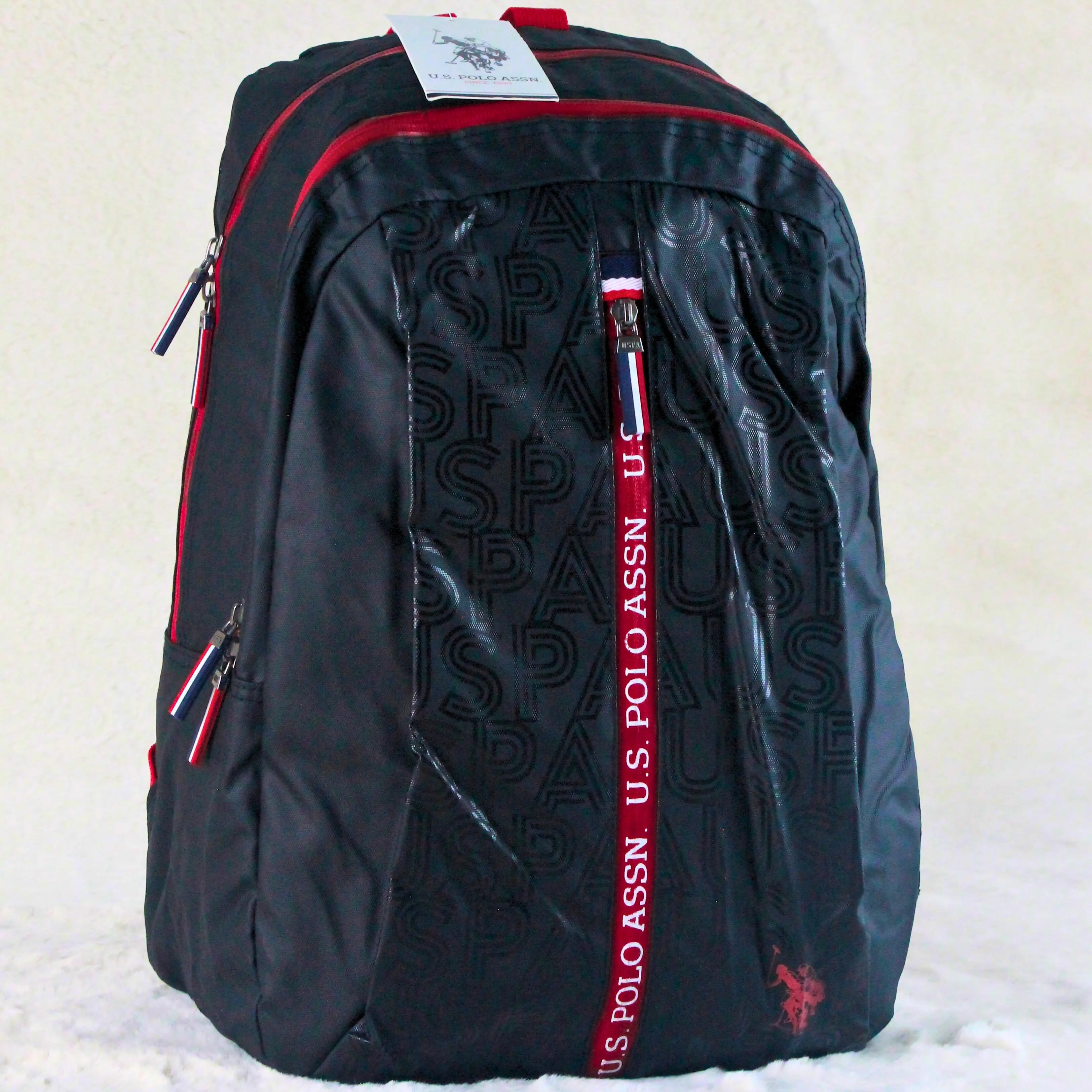 U.S. Polo Assn. Black Laptop Backpack – Branded Imported – Premium University / Office / Travel