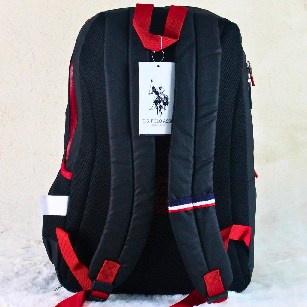 U.S. Polo Assn. Black Laptop Backpack – Branded Imported – Premium University / Office / Travel