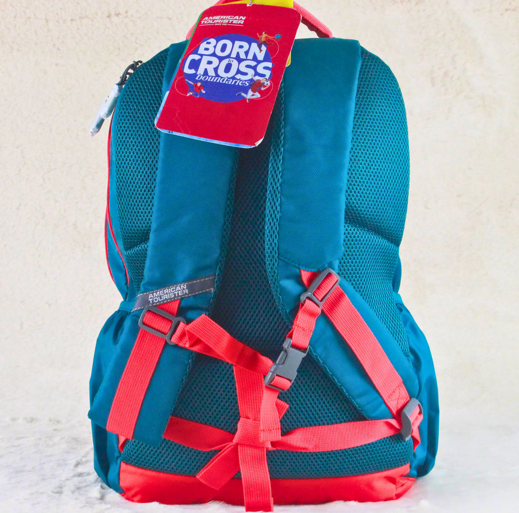 American Tourister Aqua Teal Blue Backpack – Premium Imported