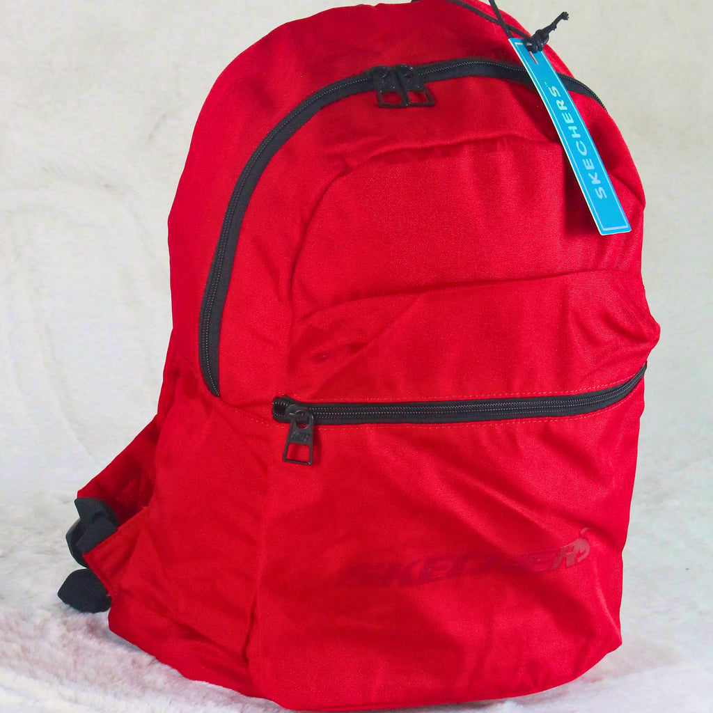 Skechers Classic Red Backpack – Durable Polyester School, Gym & Travel Bag