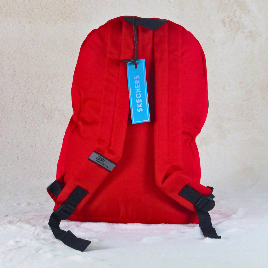Skechers Classic Red Backpack – Durable Polyester School, Gym & Travel Bag