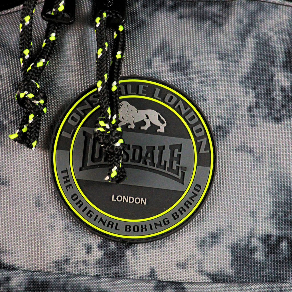 Lonsdale London Storm Grey Marble Backpack – Lightweight Casual Travel & Uni Bag