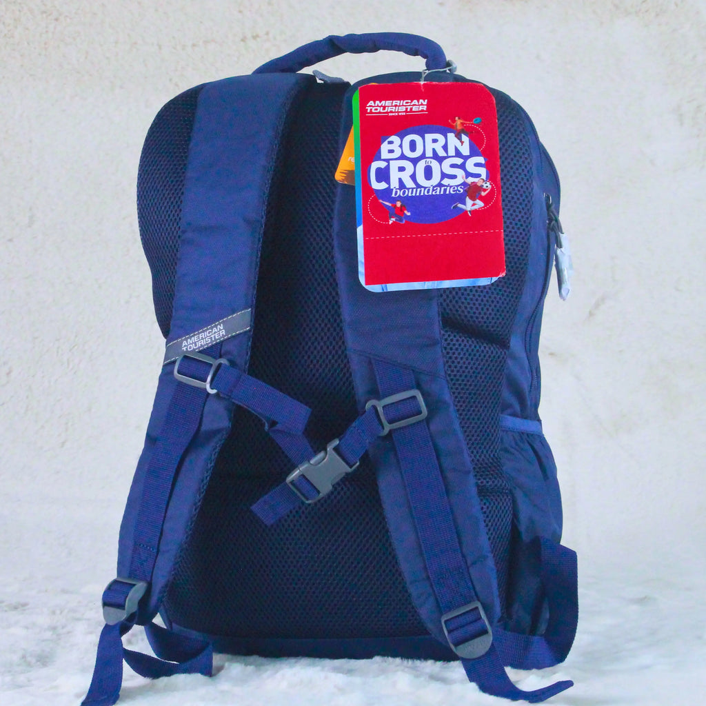 American Tourister 1933 Printed Navy Blue Backpack – Imported – Premium Quality