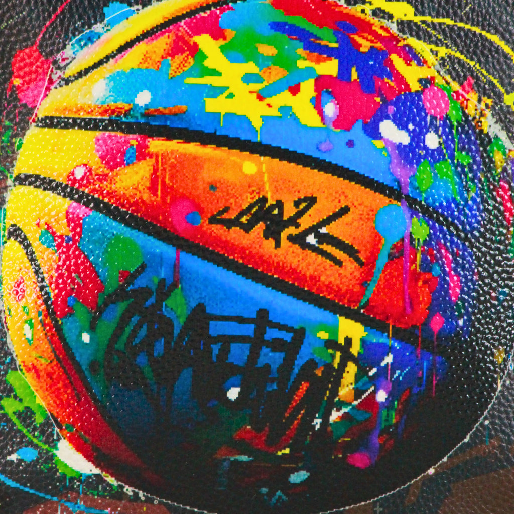 4 in 1 Basketball Graffiti 16 inch Trolley School Bag Set 4 Pcs – Black & Orange – Premium Kids Travel + School Wheel Backpack