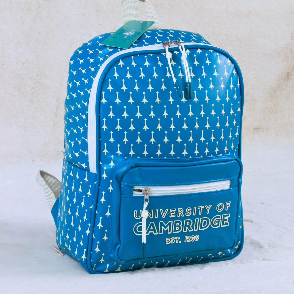 University of Cambridge Blue Backpack – Premium Imported School Bag for Kids | Stylish Printed Design
