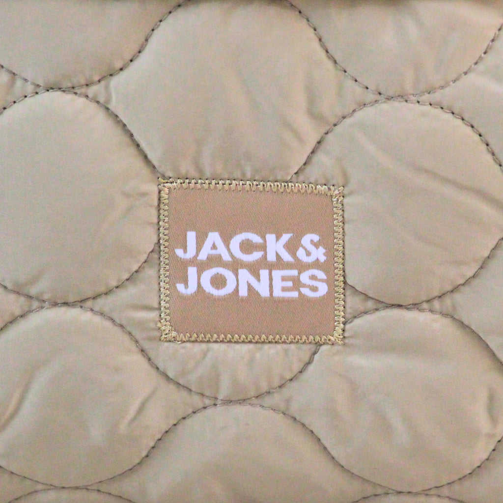 Jack & Jones Quilted Beige Backpack – Premium Imported Puffer-Style School, Travel & Daily Use Bag