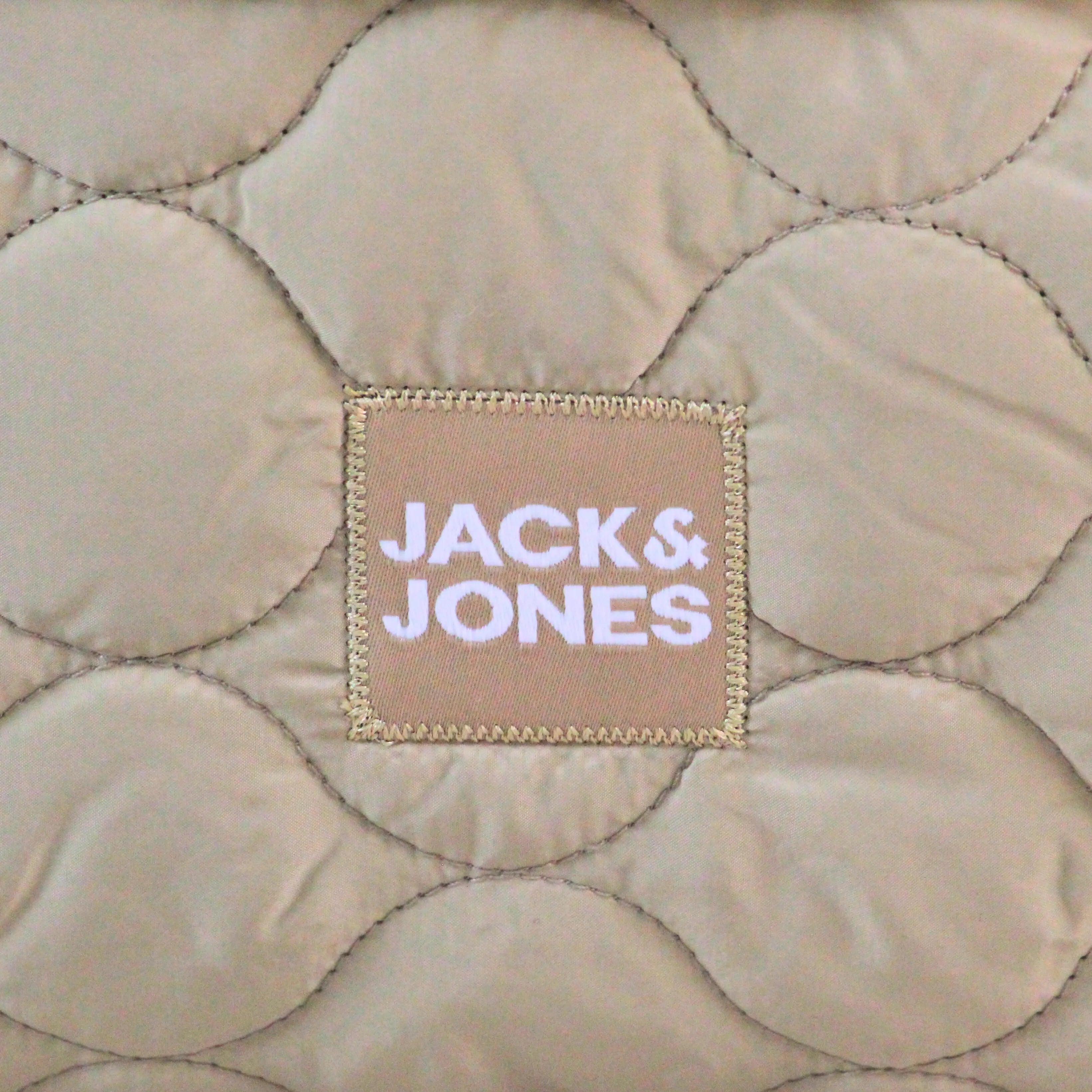 Jack & Jones Quilted Beige Backpack – Premium Imported Puffer-Style School, Travel & Daily Use Bag
