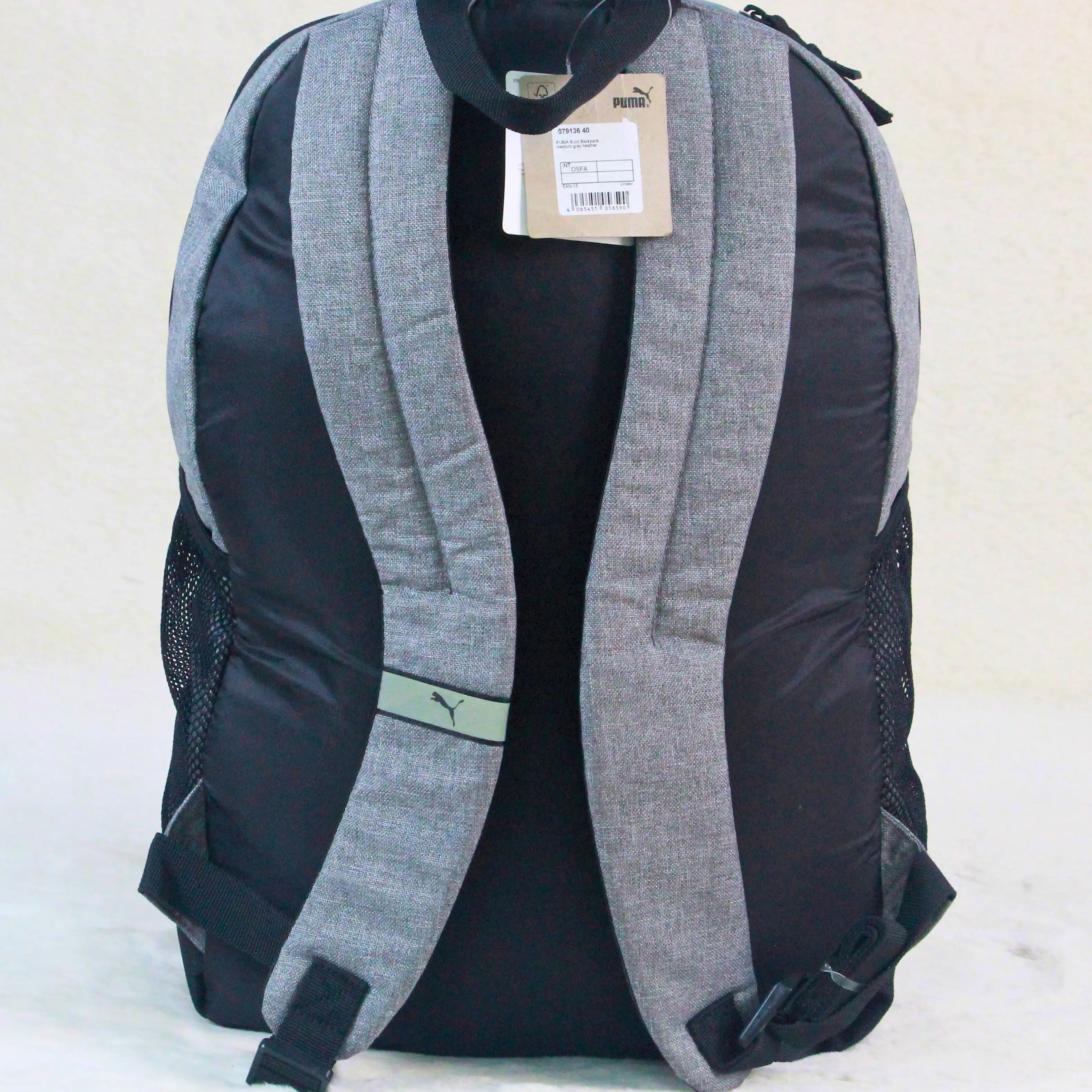 PUMA Buzz Backpack Medium Gray Heather – Imported Unisex School, University & Travel Bag