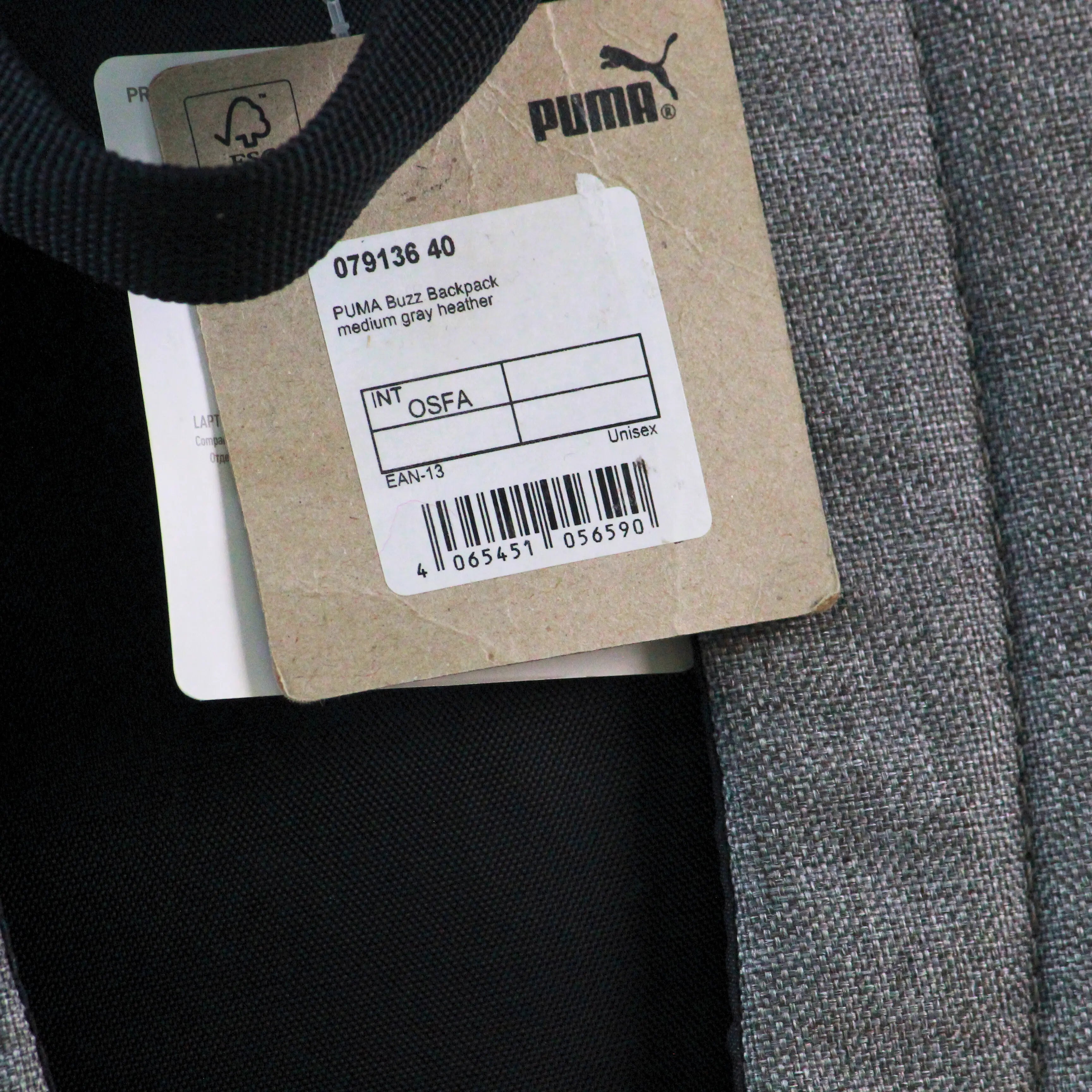 PUMA Buzz Backpack Medium Gray Heather – Imported Unisex School, University & Travel Bag