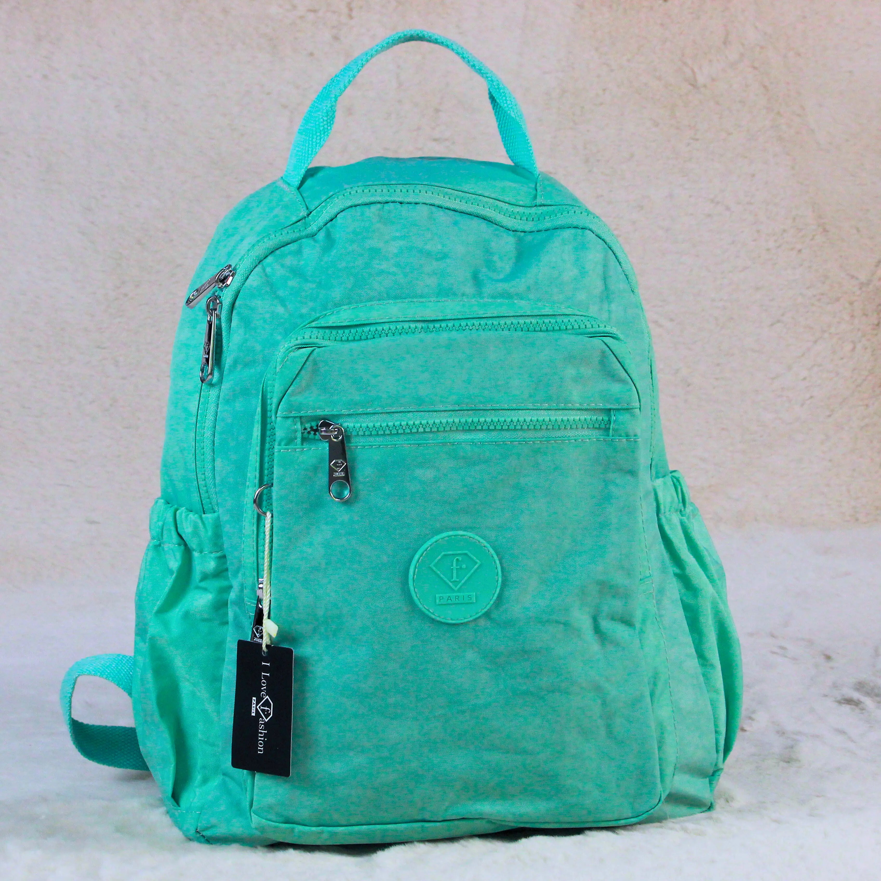 I Love Fashion Paris Aqua Backpack – Imported Stylish School, College & Daily Use Bag