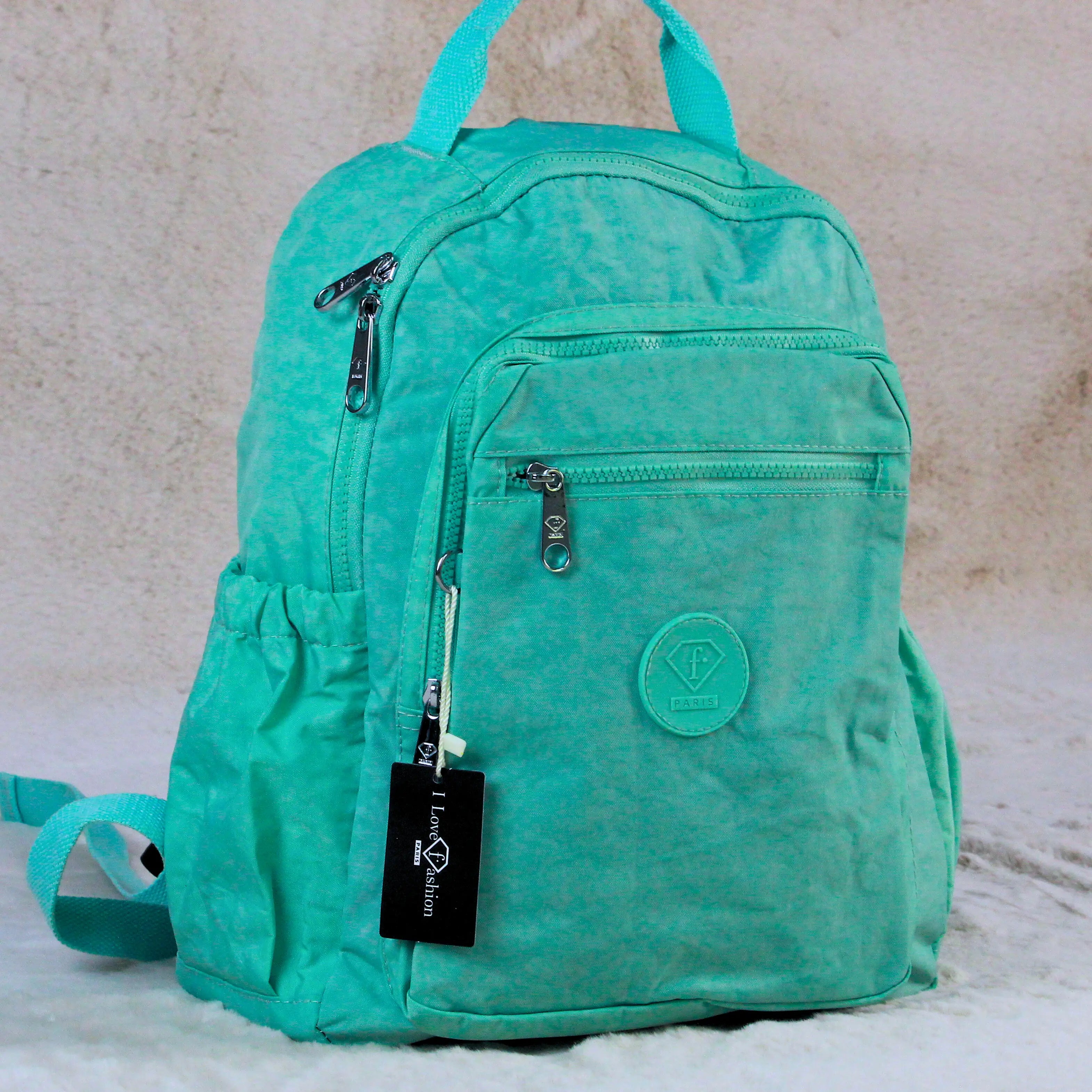 I Love Fashion Paris Aqua Backpack – Imported Stylish School, College & Daily Use Bag